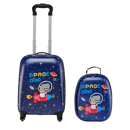 Kids Luggage Set (18 Inches 2-Piece Set / Dinosaur)