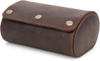 Genuine Leather Watch Roll Travel Case, 2 Slots Vintage Full Grain Leather - Image 2