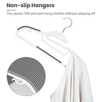 Plastic Hangers 50 Pack with Non (White / 50 pack)