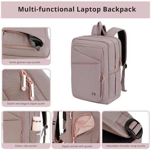 Design Travel Laptop Backpack for Women with Apple Find My (Pink-finder)