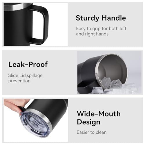 20oz Tumbler Bulk with Lid (Black / 20 Ounces-6)
