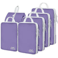 6 Set Compression Packing Cubes (Purple-6pcs / Set of 6)