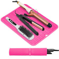 Oversize Silicone Heat Resistant Mat for Hair Tools (Hotpink)