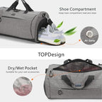 Gym Bag for Women (Flower / Medium - 20 x 10 x 10″)