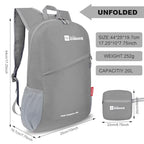 Lightweight Packable Backpack 20L (20 L / Silver Grey)