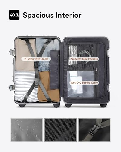 All Aluminum Carry On Suitcase (Silver / Carry-On 20-Inch)