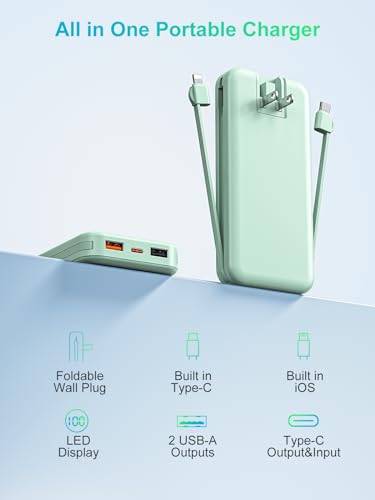 Portable Charger 10000mAh PD20W w (Green)