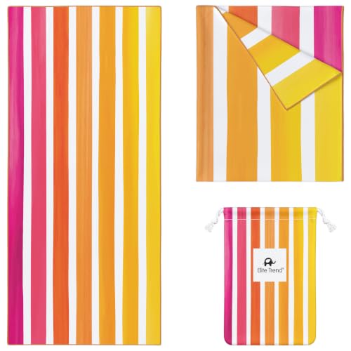 Microfiber Beach Towel for Adults with Bag (Sunset / Extra Large 78x35")