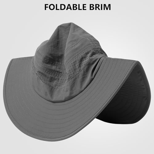 UPF 50+ Foldable Brim Water (Medium / White & Dark Grey)
