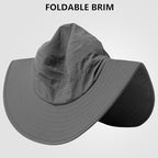 UPF 50+ Foldable Brim Water (Medium / White & Dark Grey)