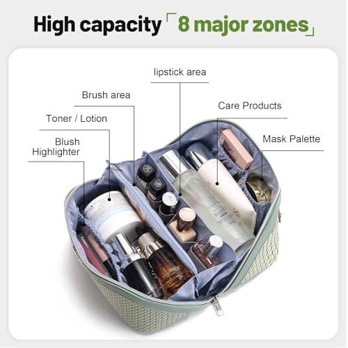 Travel Makeup Bags for Women (03-A-Light Green)