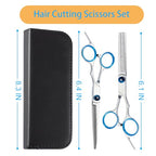 9PCS Hair Cutting Scissors Professional (Blue)