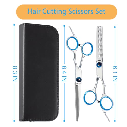 9PCS Hair Cutting Scissors Professional (Blue)