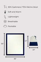 Jet&Bo Luxurious Cashmere Merino Blend Travel Blanket, Airplane-Ready in - Image 4