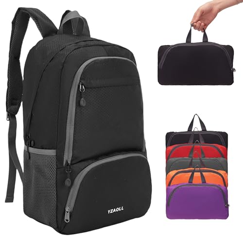 30L Hiking Backpack Lightweight Day Packs (E-black)