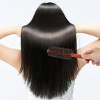Round Hair Brush Boar Bristle Hair Brush Wood Brown (Medium / Brown)