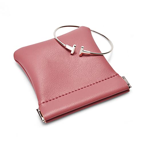 PU Leather Travel Jewelry Pouch (Pink / 4.21"x4.33")