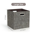 Storage Basket Bins (13×13×13/4pcs / Brown)