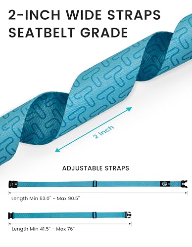 Travelkin Luggage Straps TSA Approved (Lock grain-Blue)