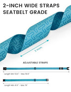 Travelkin Luggage Straps TSA Approved (Lock grain-Blue)
