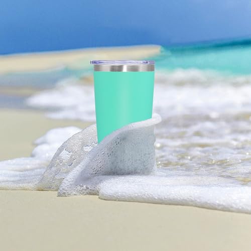 20oz Tumbler Insulated Coffee Tumblers with Lid StainlessSteel LightBlue 8P (Light Blue)