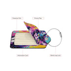 Colorful Cat 2 Pack Luggage Tag for Suitcase (Colorful Cat)