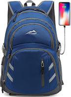 Extra Large Backpack Bookbag for College Laptop Travel (17 Inch / Classic Blue)