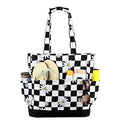 Beach Bag for Women (Black White Checker)