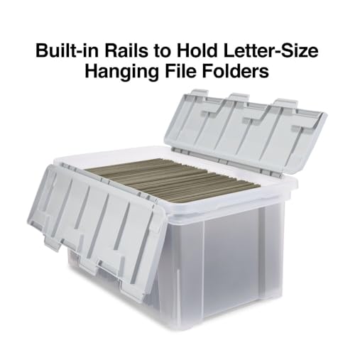 Wing Lid File Totes (Clear)