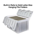 Wing Lid File Totes (Clear)