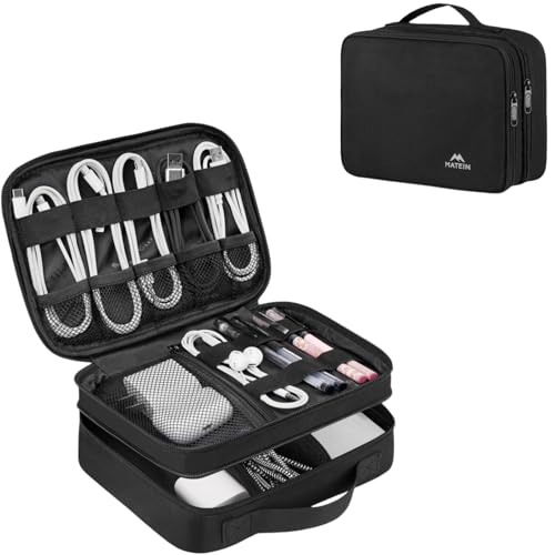 Small Electronic Organizer Travel Case (Antique Black / Small)