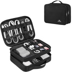 Small Electronic Organizer Travel Case (Antique Black / Small)