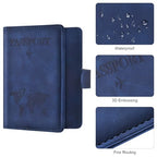 Passport Holder for Travel Essentials (dark blue / Magnetic Clasp)