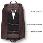 Polare Waxed Canvas Full Grain Leather Trim Garment Carry on Bag for Business Travel