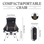 Ultralight Compact High Back Backpack Camp Chair (Black)