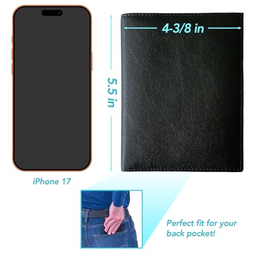Deluxe Personalized Monogrammed Black Leather RFID Passport Wallet (Black / Deluxe)
