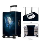 Blue Butterfly Luggage Cover Washable Suitcase Protector Anti (Blue butterfly / S(20-22inch suitcase))