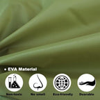 2 Pack Portable EVA Raincoats for Adults (2pcs, Olive Green)