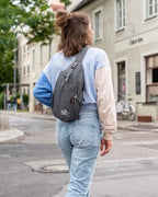Crossbody Sling Backpack Sling Bag Travel Hiking Chest Bag Daypack (Black / Small)