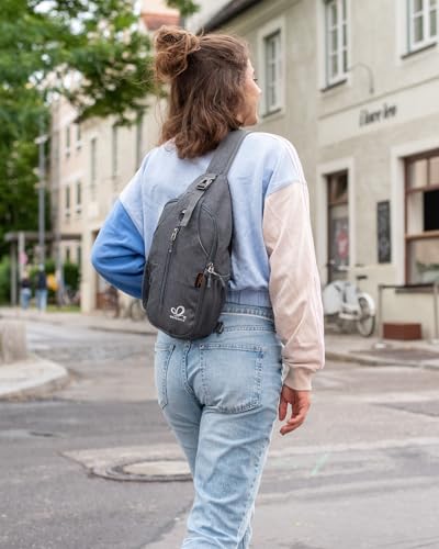 Crossbody Sling Backpack Sling Bag Travel Hiking Chest Bags Daypack (B-teal Blue / Small)