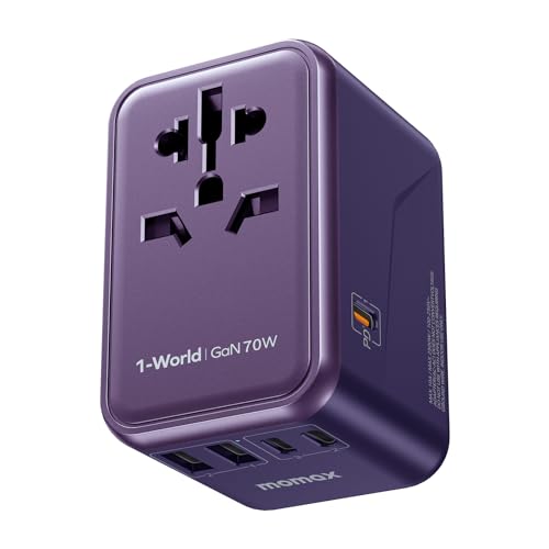 70W GaN Universal Travel Adapter (70W / Purple)