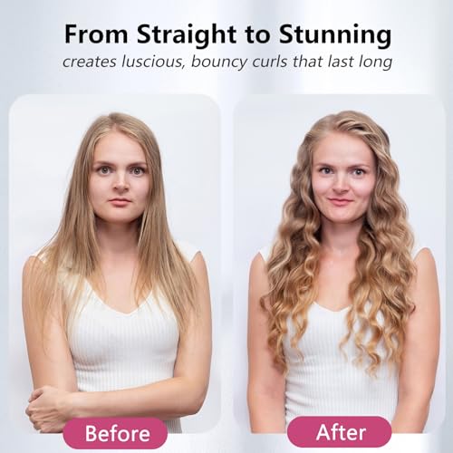 1 Inch Curling Wand for Long Hair (1" Pink&Black)