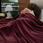 Fleece Blanket King 108"x90" (Wine Red / King(108" X 90"))