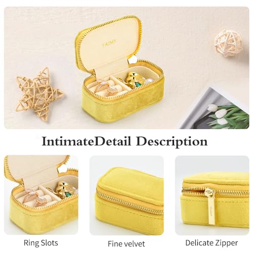 Small Travel Jewelry Case (Mini-Yellow / Small Rectangle)