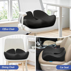 Pioneering Seat Cushion for Pressure Relief (Black)