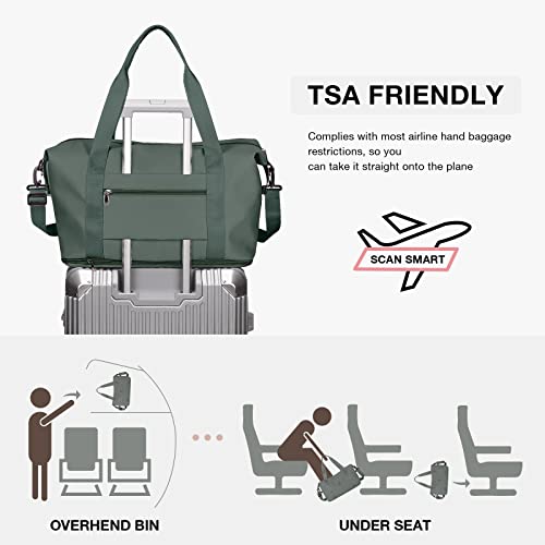 Weekender Bags For Women (B2-green-expandable / X-large)