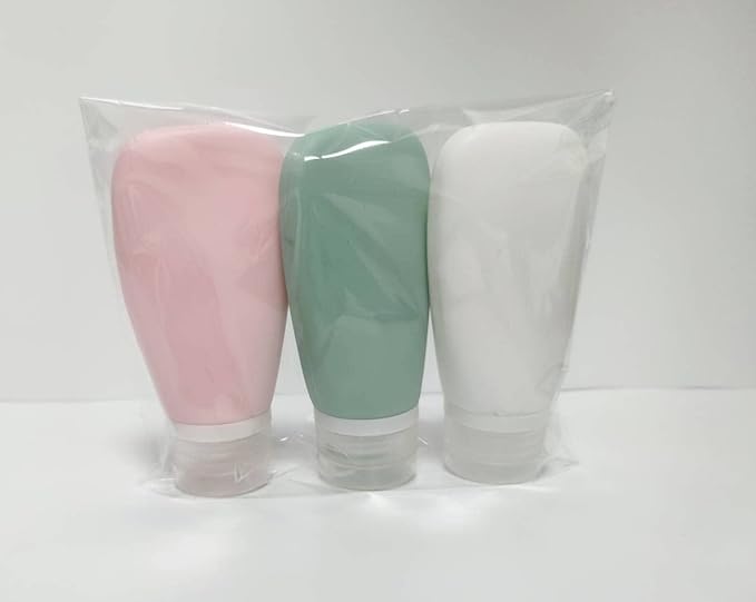 Travel Bottles for Toiletries, TSA Approved 3oz Leak Proof Silicone Refillable - Image 3