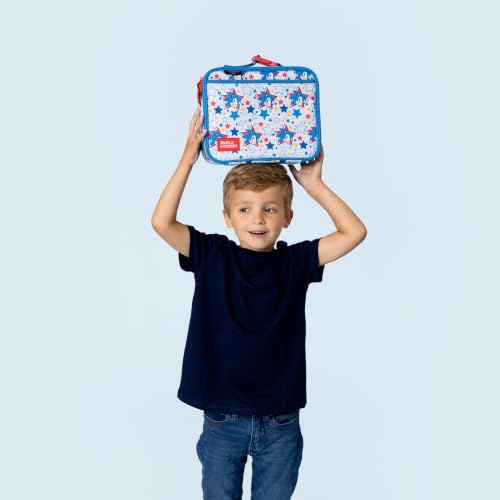 Sonic the Hedgehog Kids Lunch Box & Lunch Bag for School (Regular / Sonic: Stars)