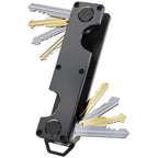 Key Organizer Key Holder Compact Key Case Minimalist Metal Key Chain Key Holder for Keychain Secures 8 (Gunmetal)