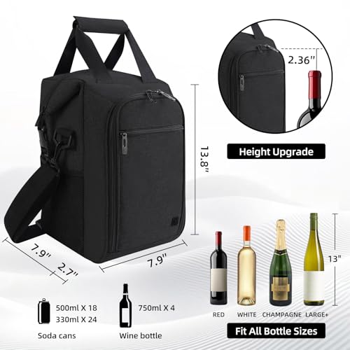 4 Bollte Wine Bag (4 Bottle / Jet Black)